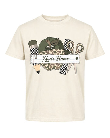 Personalizable Little Hunter Back To School Youth Tee