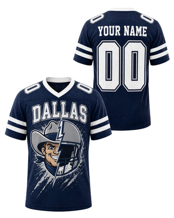 Personalized Name & Number Dallas Mascot Jersey Football