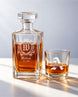 Personalized Gothic Coat Of Arms Whiskey Decanter Gift Set | GS131009 | mockup 01