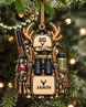 Personalized 3D Hunting Backpack Christmas Acrylic Ornament | gallery 1