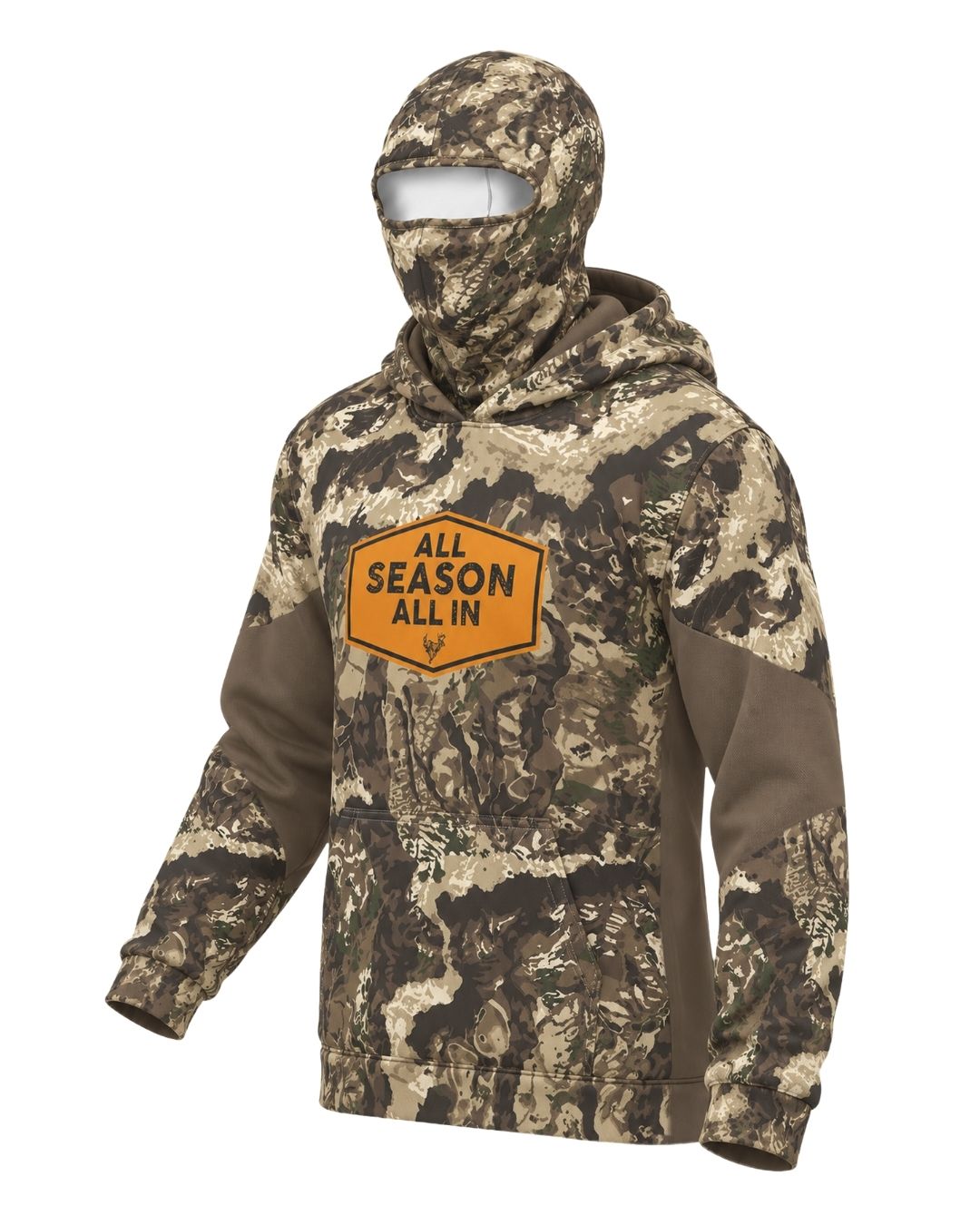 All Season All In Camo Balaclava Hoodie | mockup 01