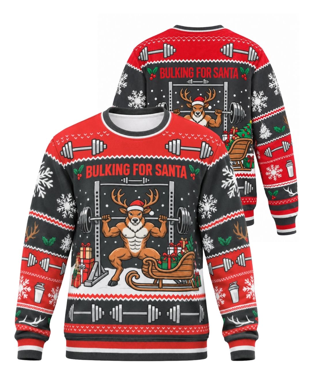 Bulking For Santa Ugly Sweater | mockup 01