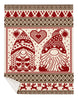 Fair Isle Santa Couple Holiday Fleece Blanket | mockup 01