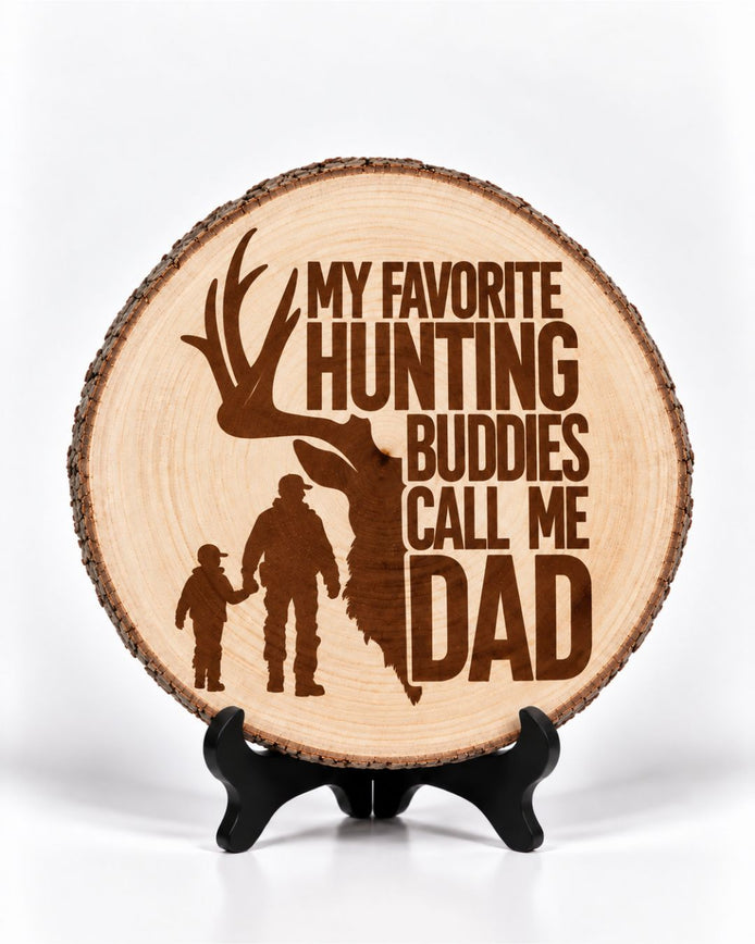 Hunting Buddies Call Me Dad Wood Plaque | gallery 1
