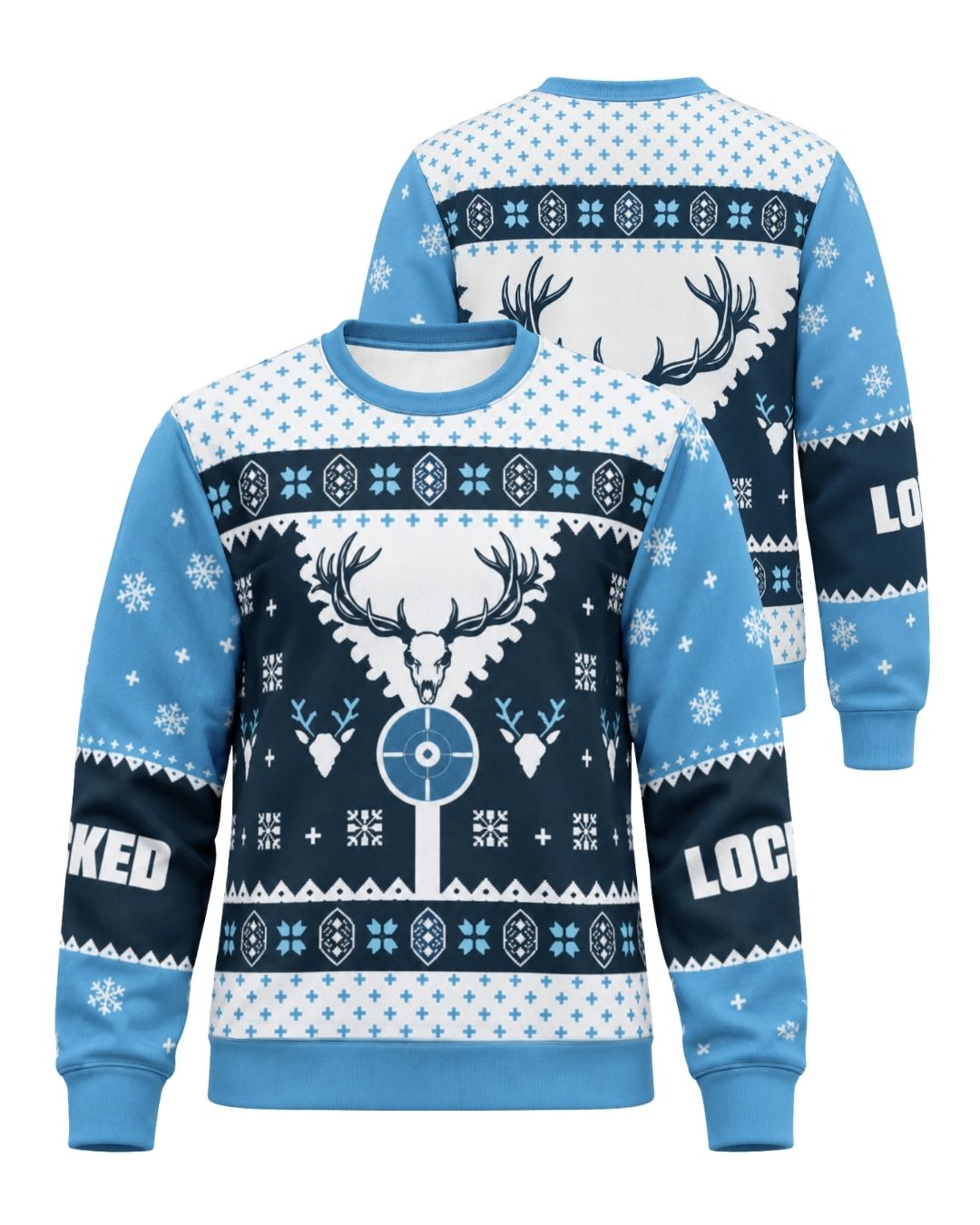 sweatshirt - Locked On Whitetail Crosshair Christmas Pairing