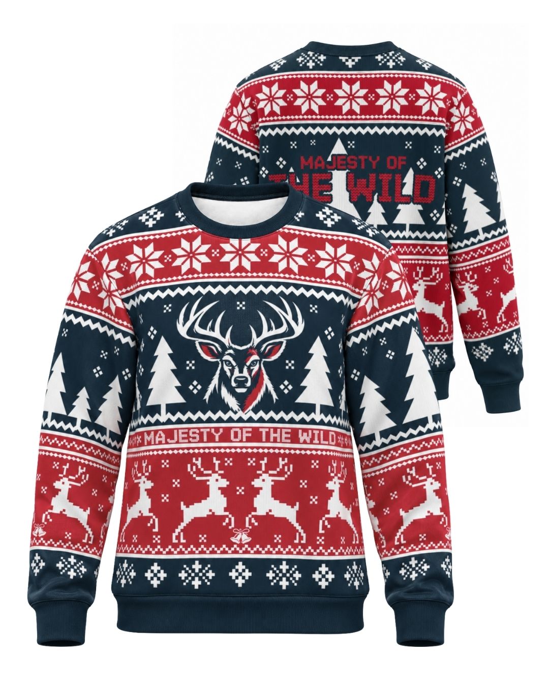 Majesty Of The Wild Christmas Ugly Sweater | mockup 01