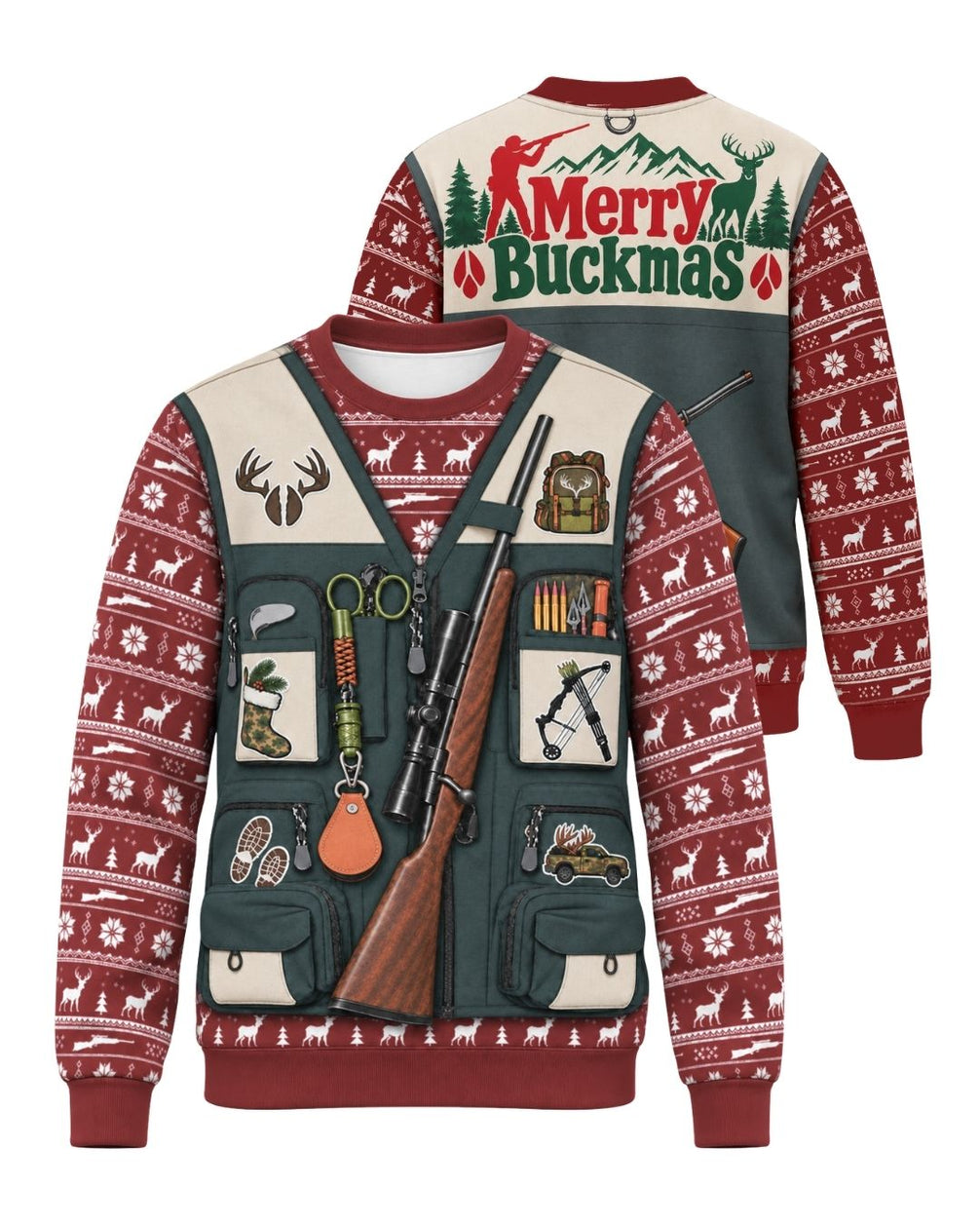 sweatshirt - Merry Buckmas Christmas Pairing