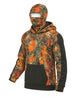 Orange Timber Camo Balaclava Hoodie | mockup 01