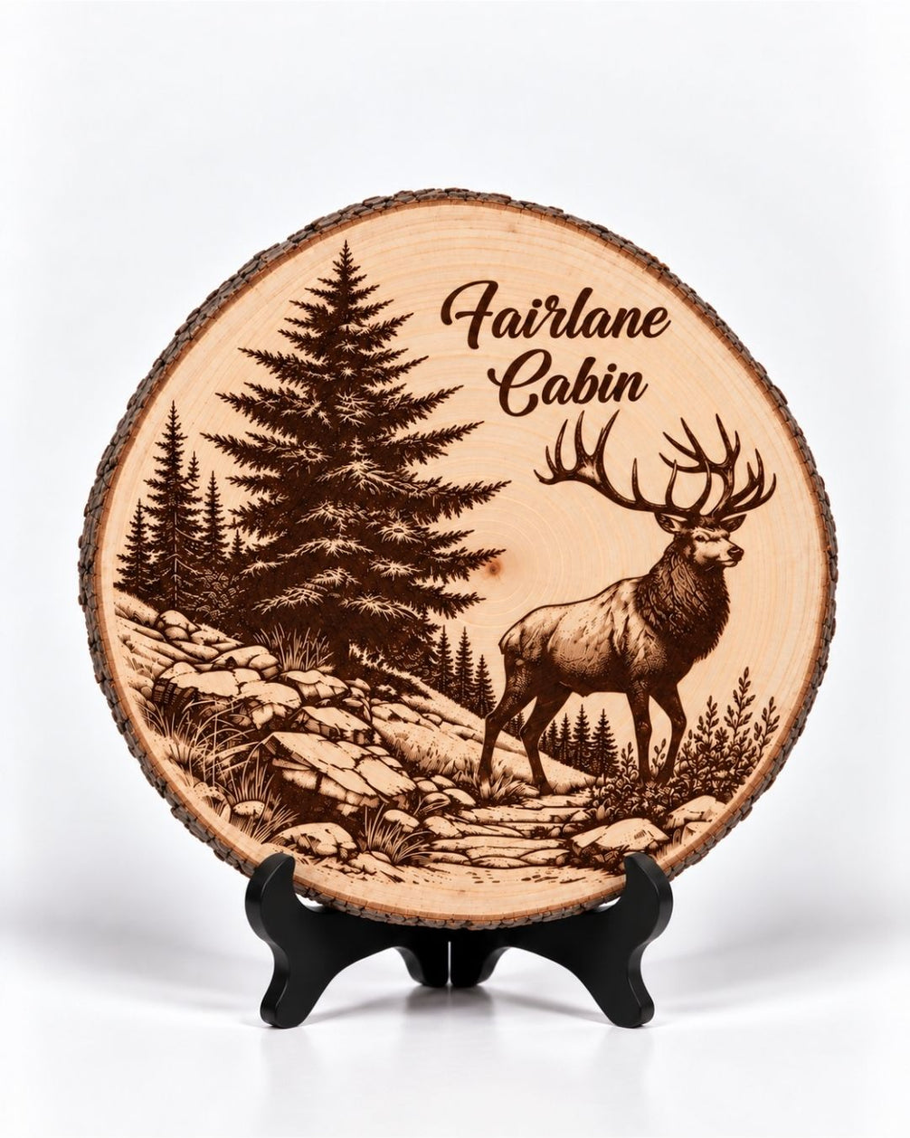 Personalized Elk Forest Wilderness Wood plaque | gallery 1