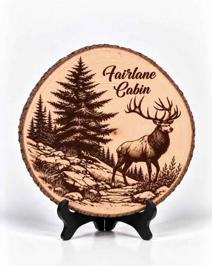 Personalized Elk Forest Wilderness Wood plaque | gallery 1