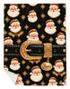Personalized Santa Belt Fleece Blanket | mockup 01