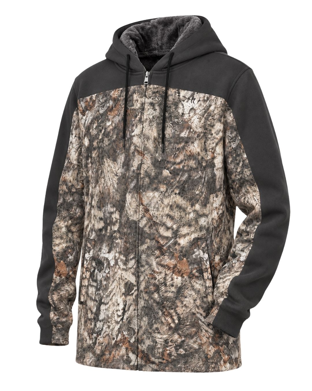 Timber Shadow Camo Fleece-Lined Jacket | mockup 01
