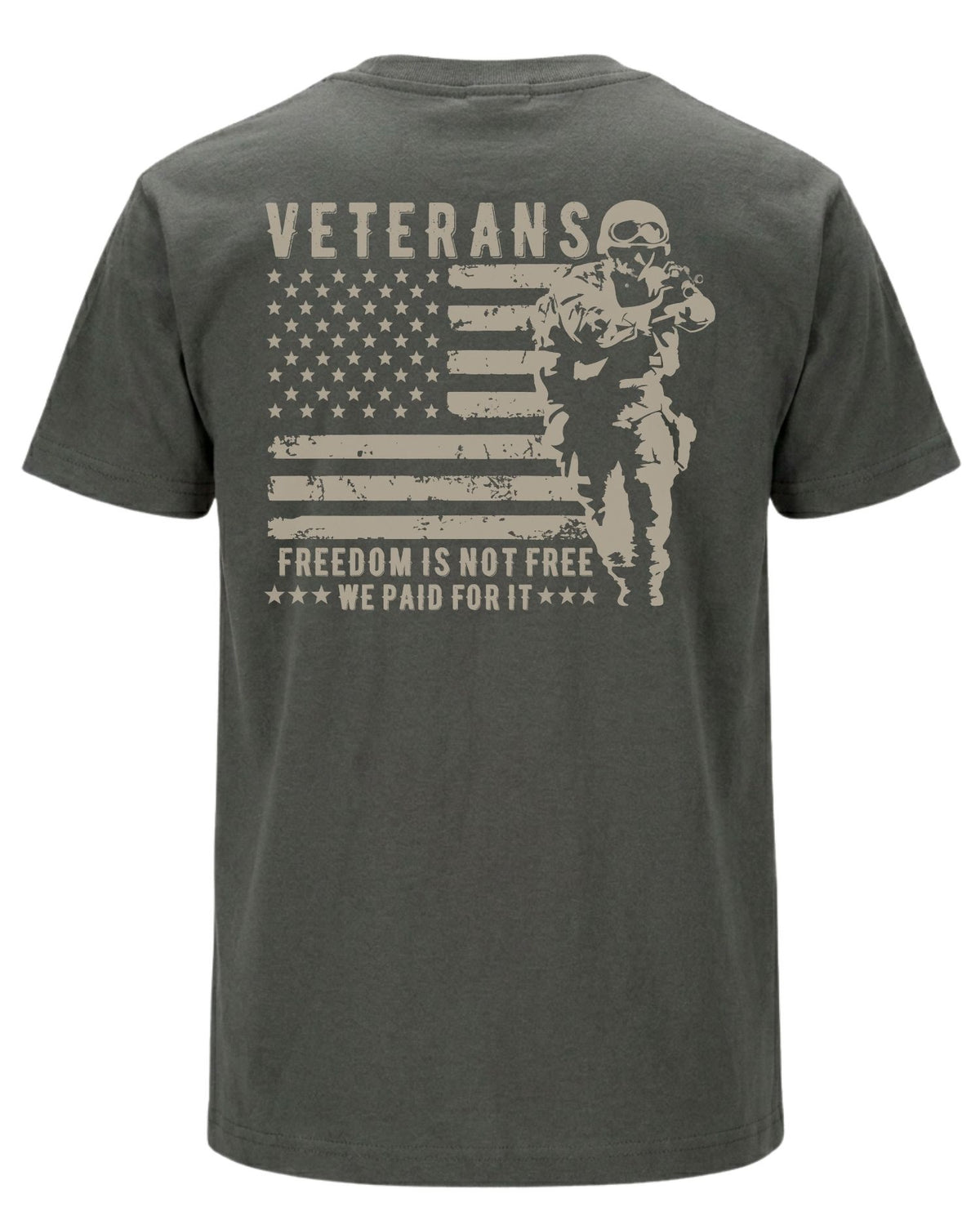 We Paid For It Veteran T-shirt | Charcoal | mockup 02