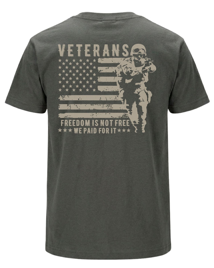 We Paid For It Veteran T-shirt | Charcoal | mockup 02