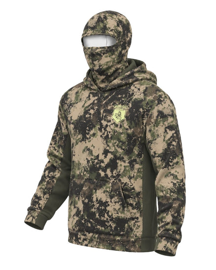 Whitetail Signal Camo Balaclava Hoodie | mockup 01