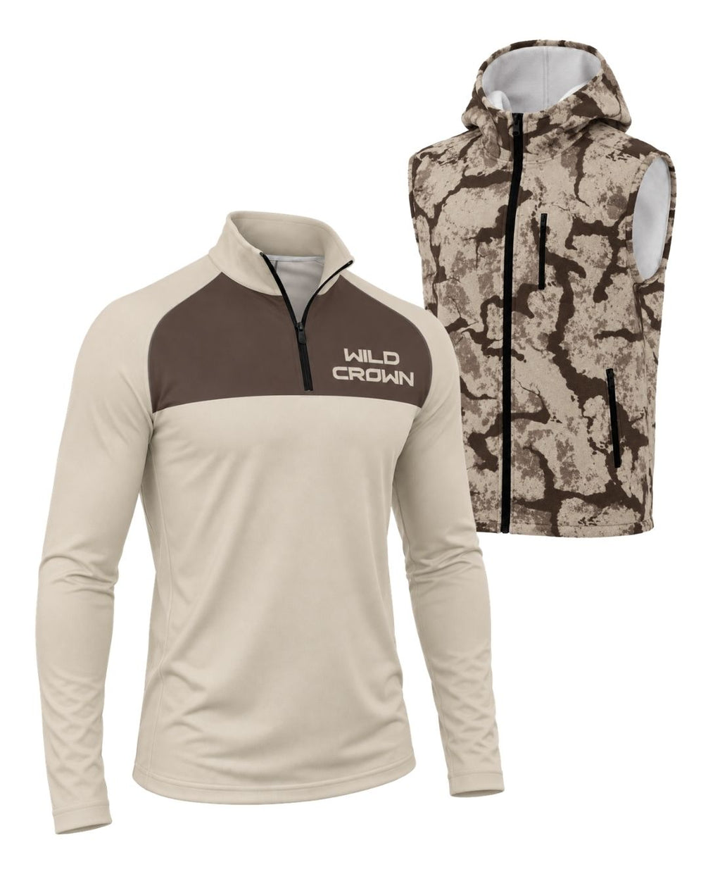 Combo - Wild Crown Camo Layering Series – Hooded Vest | image 1