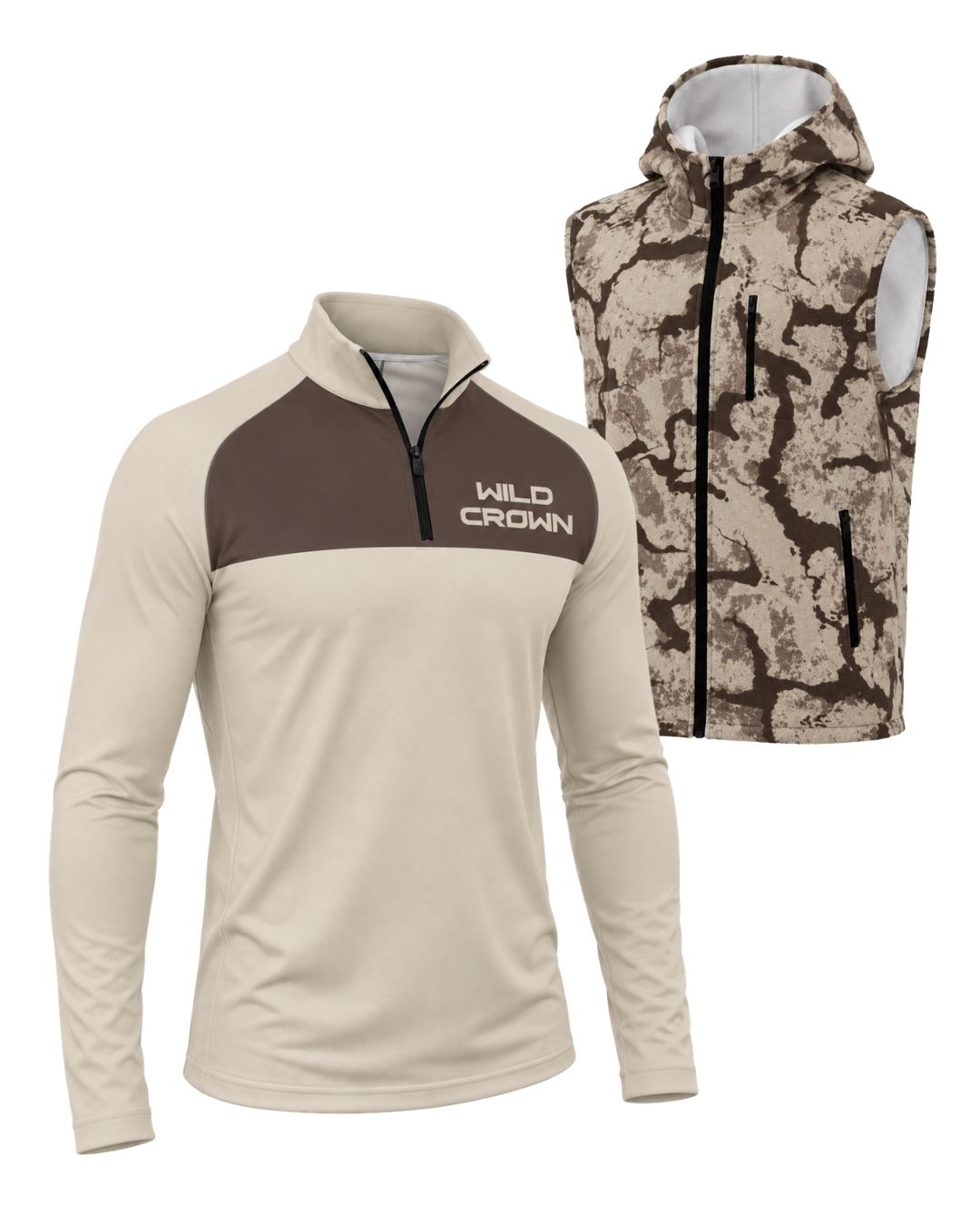 Combo - Wild Crown Camo Layering Series – Hooded Vest | image 1