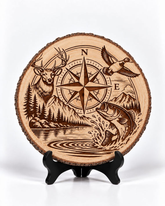 Wild North Compass Wooden Plaque | gallery 1