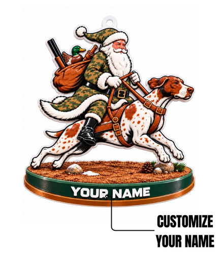 Personalized 3D Santa On Point Acrylic Ornament | gallery 6