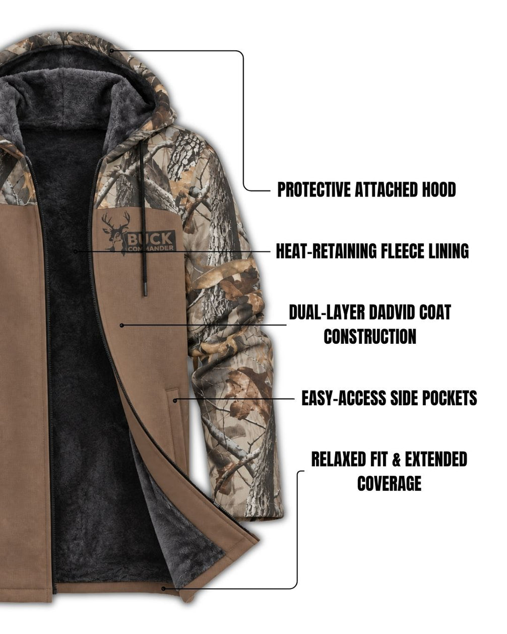 Buck Commander Camo Fleece-Lined Jacket | mockup 02