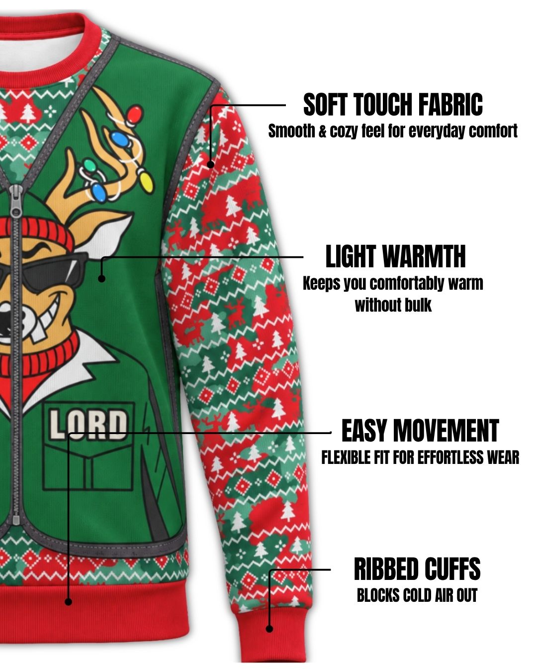 sweatshirt - Dear Lord Funny Christmas Pairing