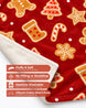 Festive Gingerbread Cookie Fleece Blanket | mockup 02