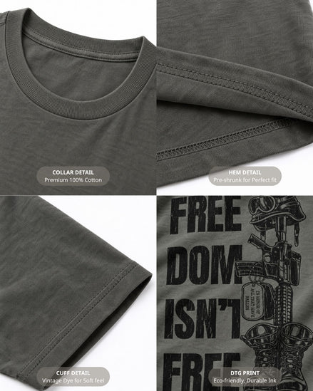 Freedom Isn't Free T-shirt | Charcoal | mockup 02