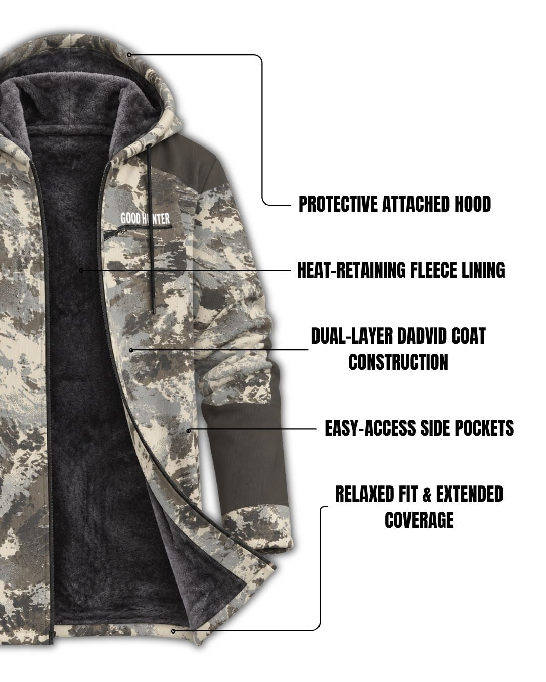 Good Hunter Camo Fleece-Lined Jacket | mockup 02