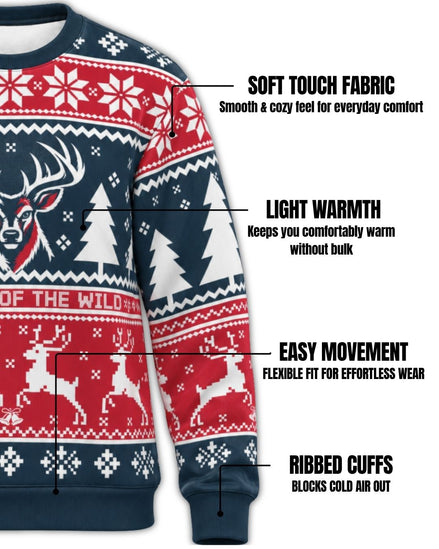 Majesty Of The Wild Christmas Ugly Sweater | mockup 02