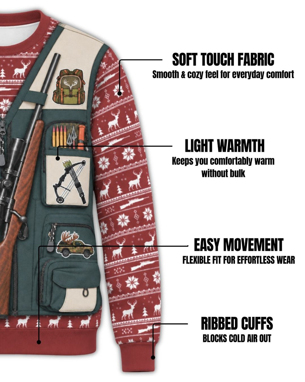 sweatshirt - Merry Buckmas Christmas Pairing
