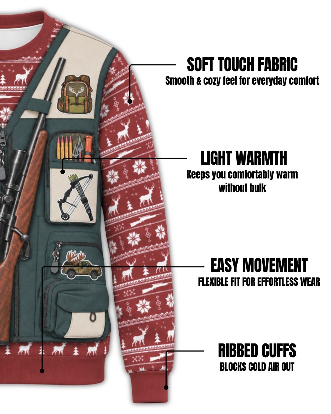 sweatshirt - Merry Buckmas Christmas Pairing