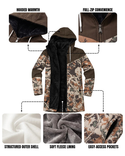 Next Legend Kids’ Camo Fleece‑lined Jacket | mockup 02