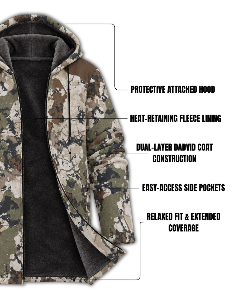 Timber Ridge Camo Fleece-Lined Jacket | mockup 02