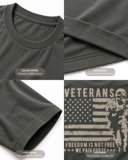 We Paid For It Veteran T-shirt | Charcoal | mockup 03
