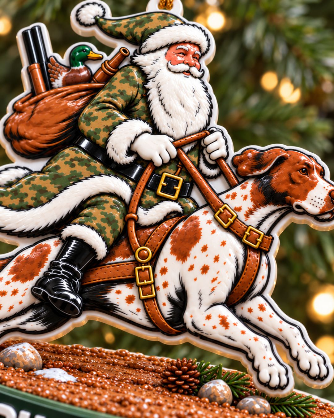 Personalized 3D Santa On Point Acrylic Ornament | gallery 4