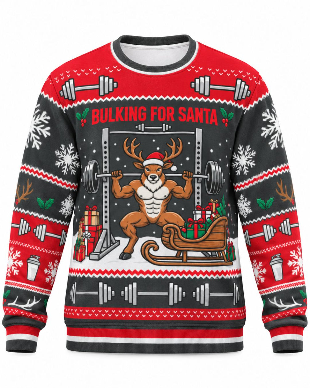 Bulking For Santa Ugly Sweater | mockup 03