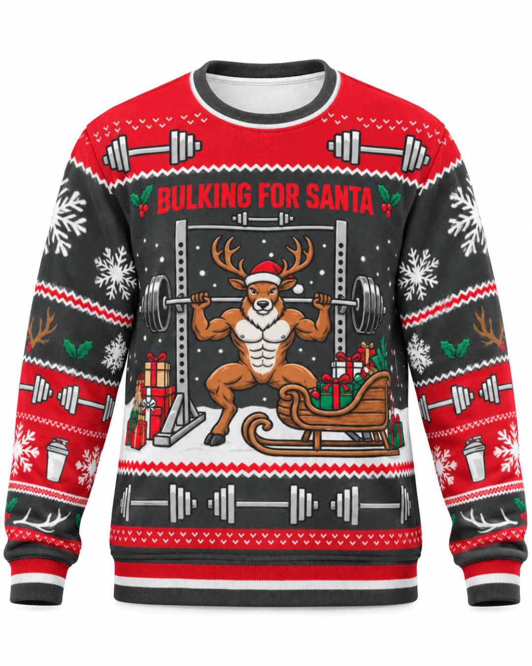 Bulking For Santa Ugly Sweater | mockup 03