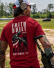 Faith Built This Blood Defends It T-shirt | Cardinal Red | mockup 03