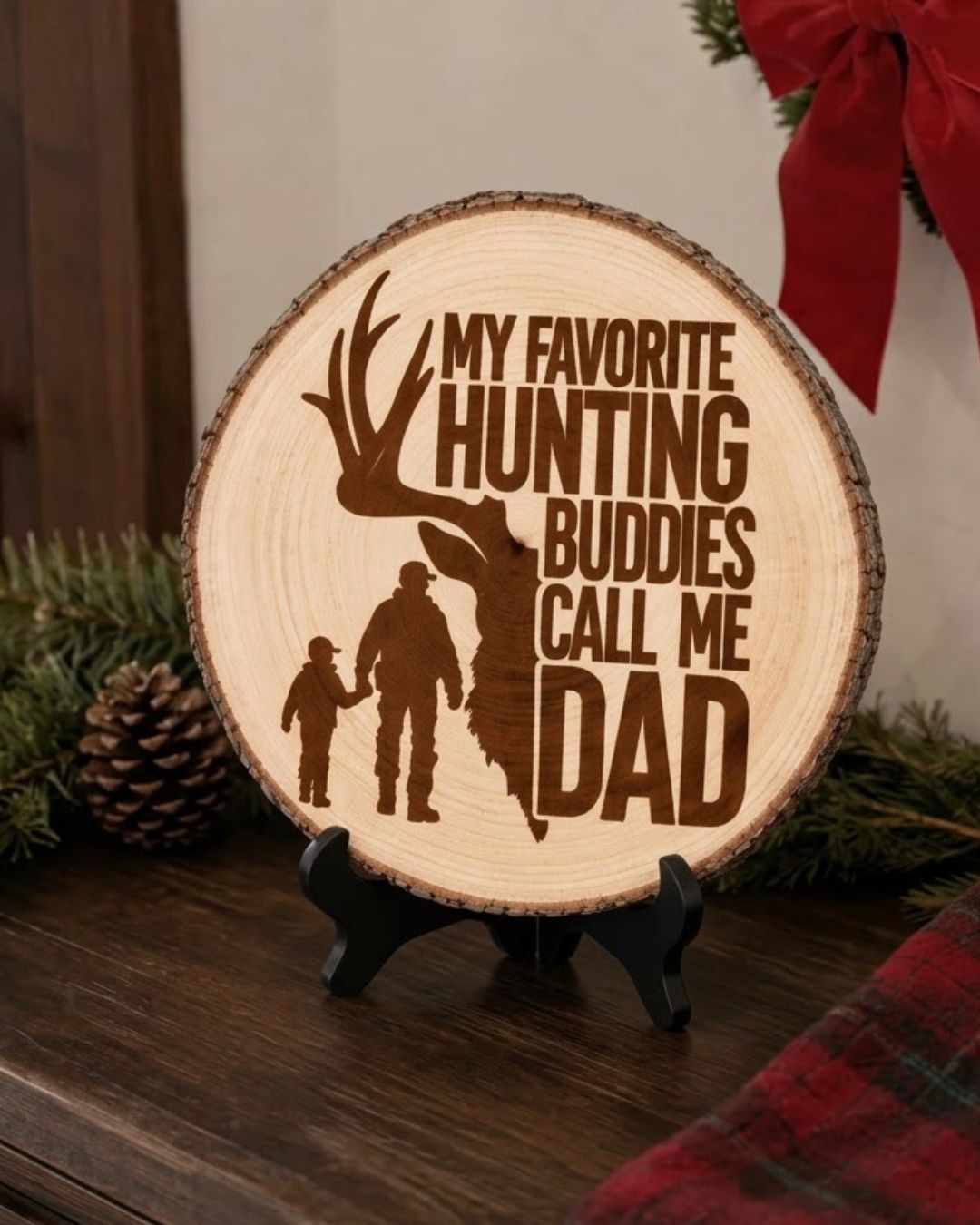 Hunting Buddies Call Me Dad Wood Plaque | gallery 3