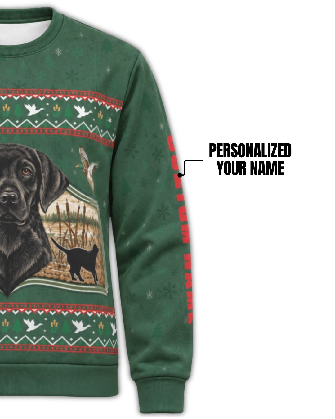 sweatshirt - Merry Marsh Retriever Christmas Pairing