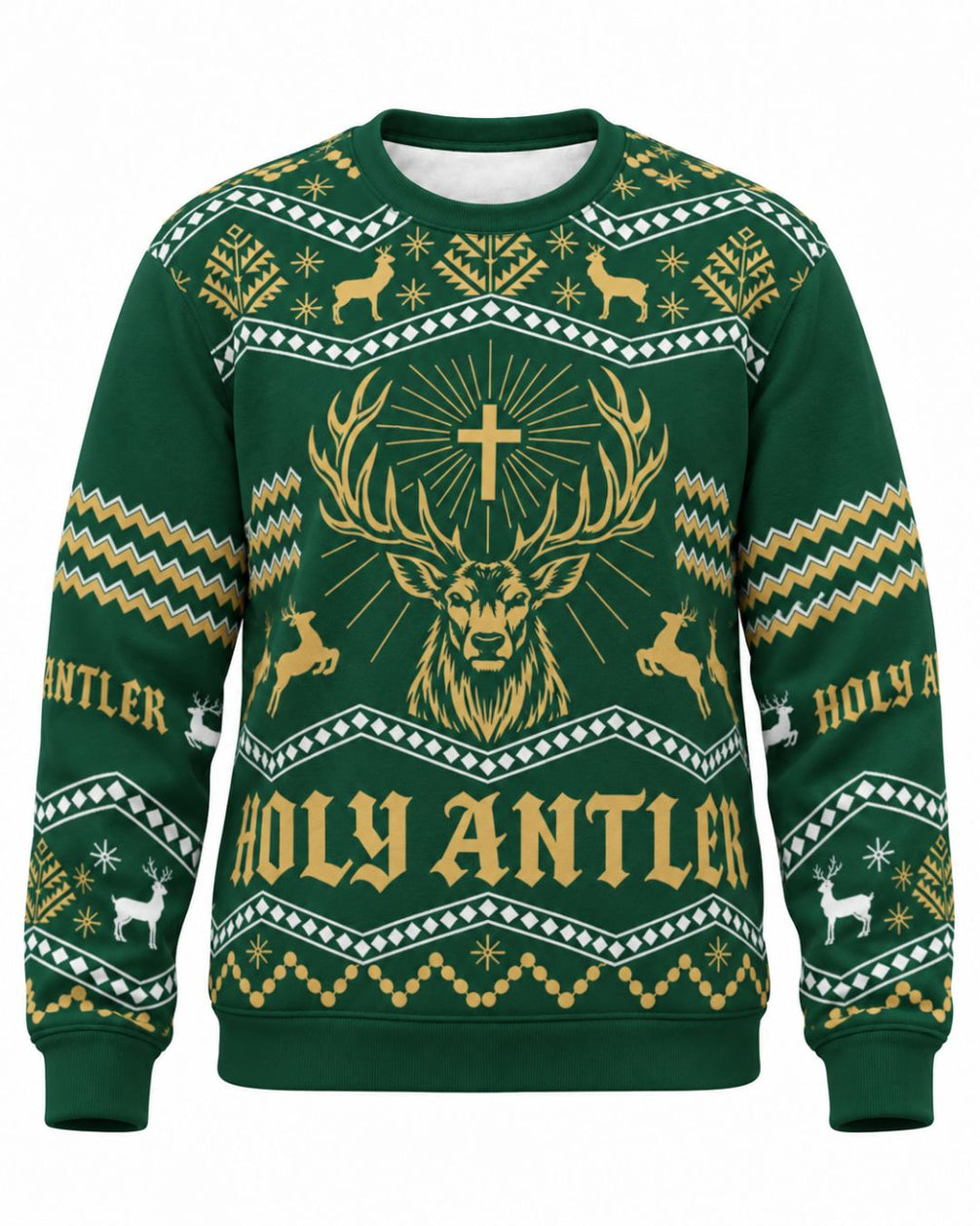 Nordic Holy Antler Ugly Sweater | mockup 03