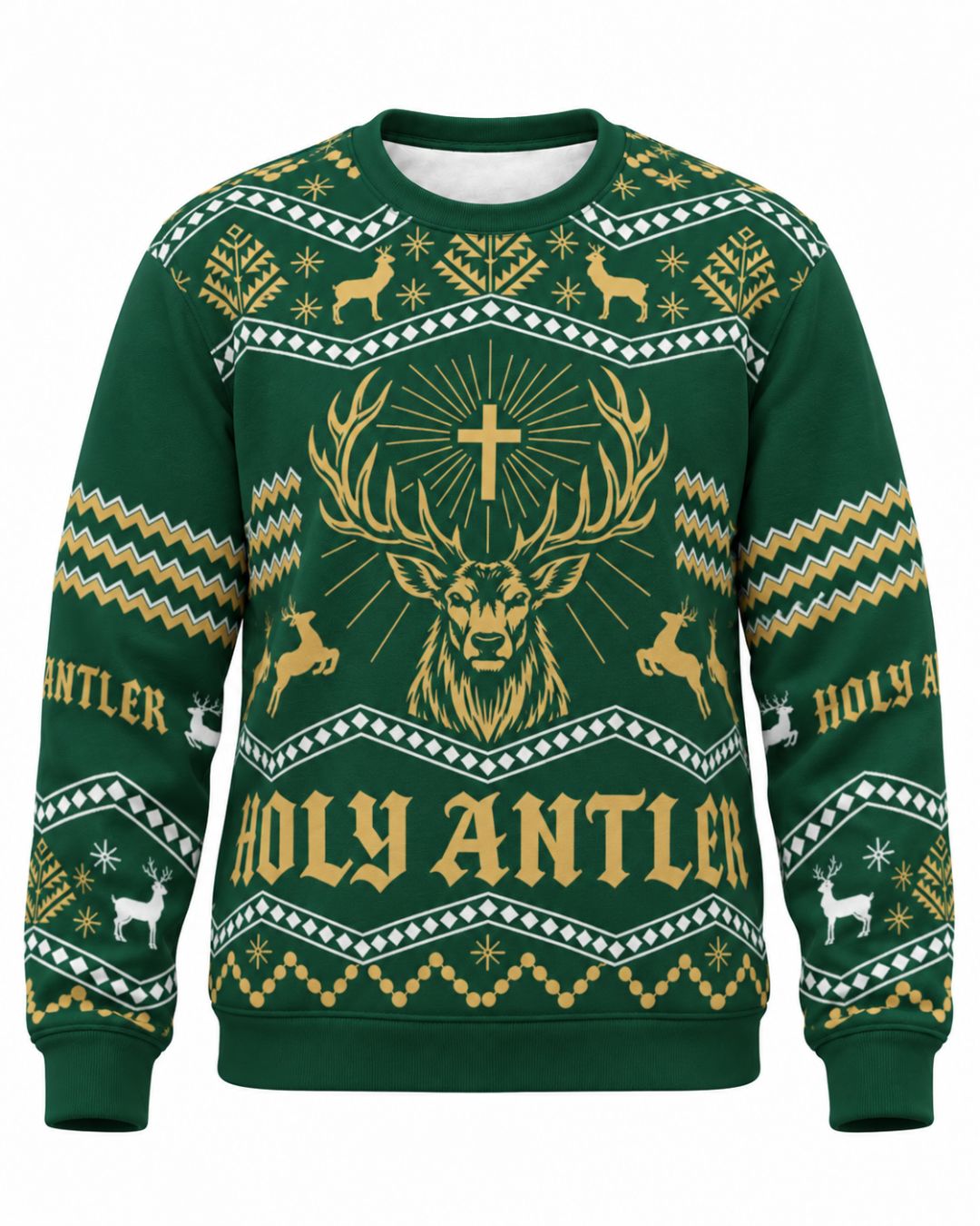 Nordic Holy Antler Ugly Sweater | mockup 03