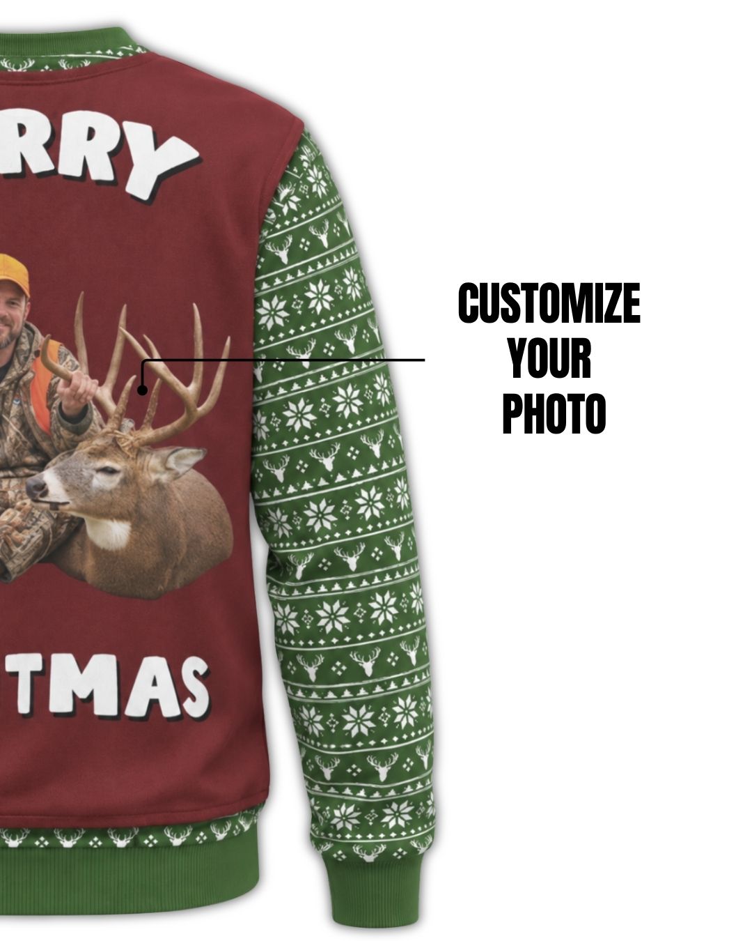 sweatshirt - Personalized Merry Huntmas Christmas Pairing