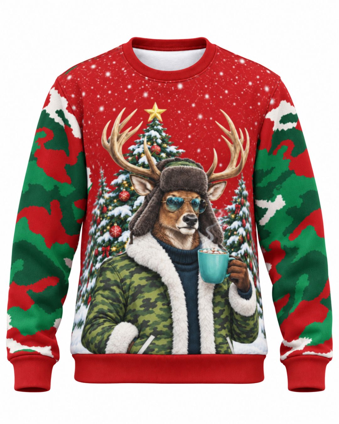 Sipping Into Christmas Ugly Sweater | mockup 03