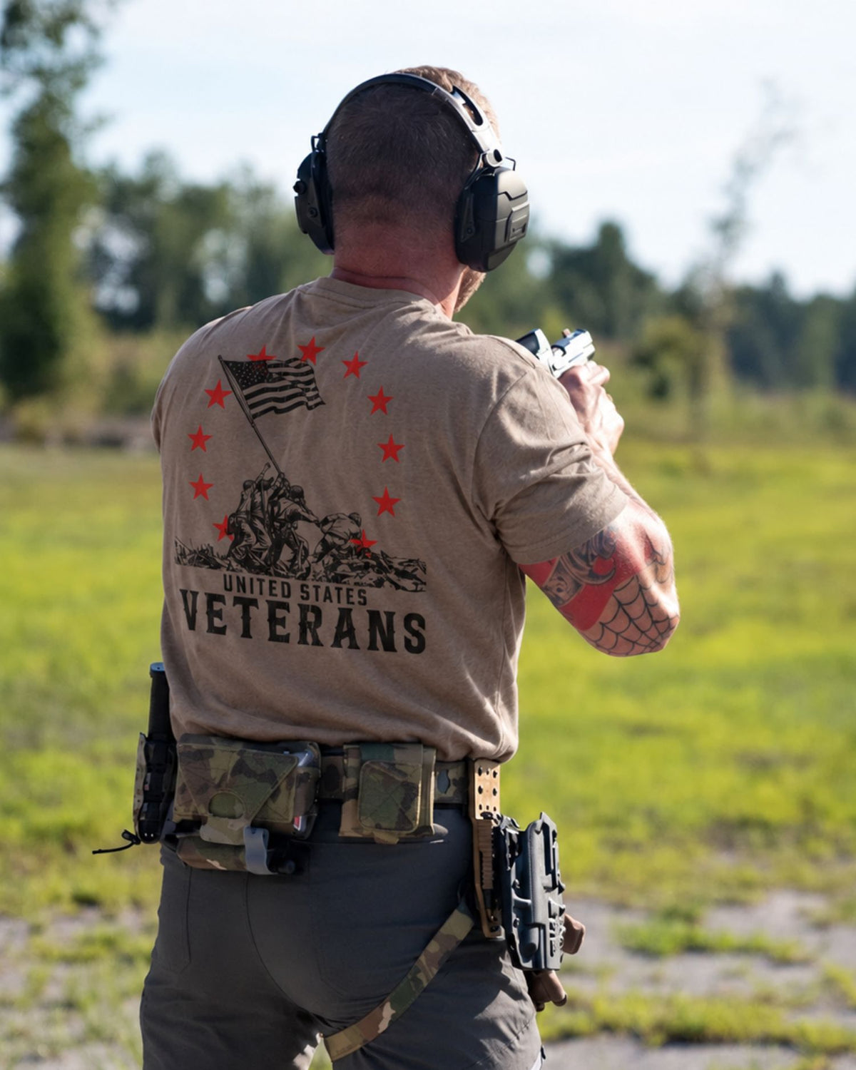 United States Veterans T-shirt | Brown Savana | mockup 08