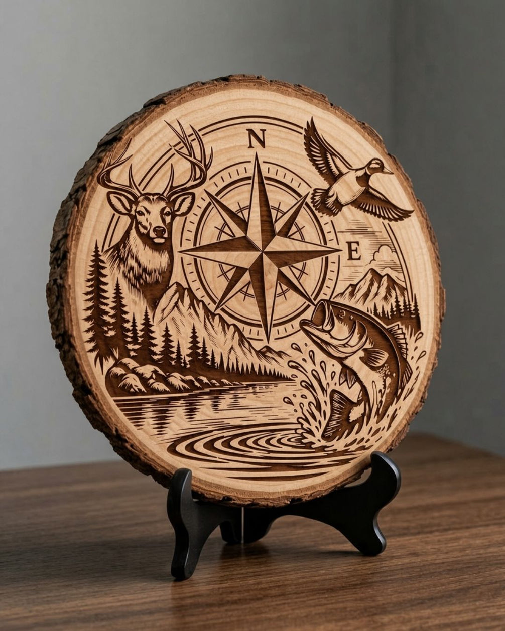 Wild North Compass Wooden Plaque | gallery 3