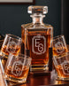 Personalized Art Deco Monogram Whiskey Decanter Gift Set | GS131008 | mockup 04
