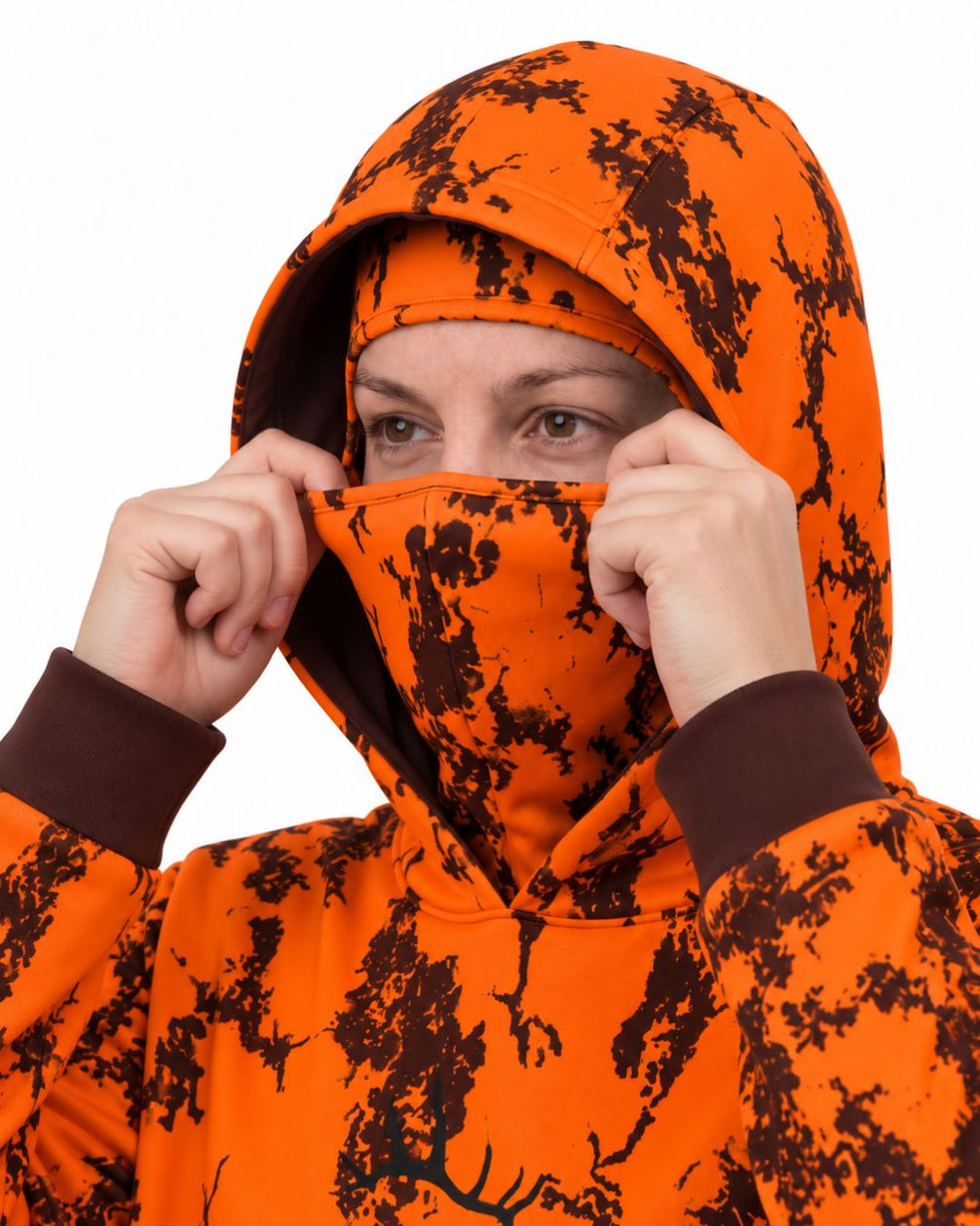 Blaze Go Hunt Camo Balaclava Hoodie | mockup 04
