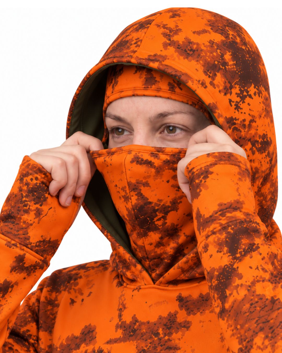 Blaze Terrain Camo Balaclava Hoodie | mockup 04