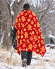 Festive Gingerbread Cookie Fleece Blanket | mockup 04